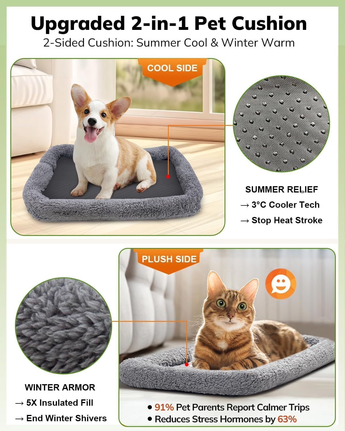 Cat Carrier - Cat Carrier Soft for Medium or Large Cats up to 20Lbs, with Dual-Sided Cushion, Secure Buckle and Foldable Bowl, Dog Carriers for Small Dogs - Pet Carrier (Dark Gray)