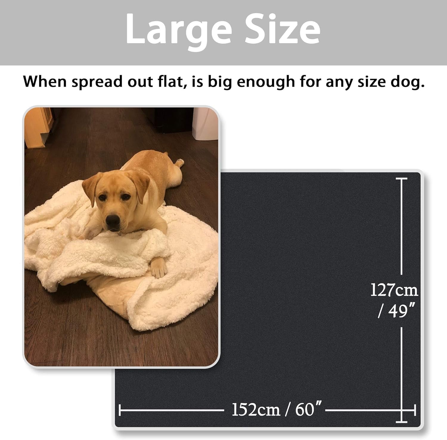 Large Dog Blanket, Super Soft Fluffy Sherpa Fleece Dog Couch Blankets and Throws for Large Medium Small Dogs Puppy Doggy Pet Cats, 50X60 Inches