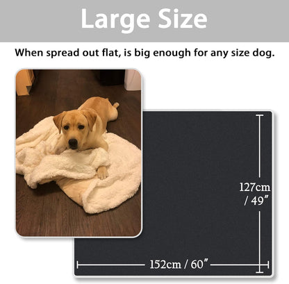 Large Dog Blanket, Super Soft Fluffy Sherpa Fleece Dog Couch Blankets and Throws for Large Medium Small Dogs Puppy Doggy Pet Cats, 50X60 Inches